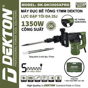 máy đục bê tông 17mm dekton dk dh3505xpro